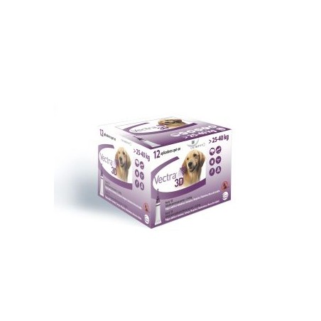 VECTRA 3D SOLUCION SPOT-ON PARA PERROS DE 25 A 40 kg (12 pipetas)