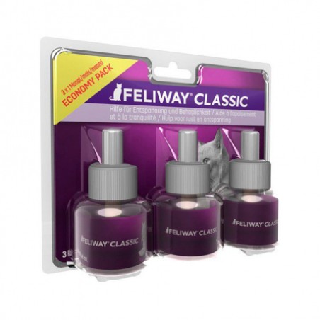 FELIWAY® Classic - Pack ahorro 3 Recambios 90 días - Tranquilidad y bienestar para gatos