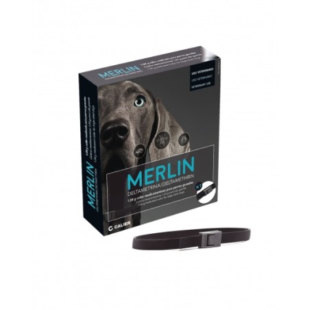 MERLIN 1,04 g COLLAR MEDICAMENTOSO PARA PERROS GRANDES, Caja de cartón con 1 collar