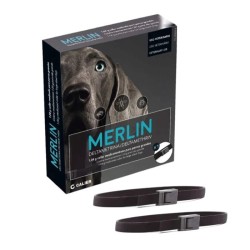 MERLIN 1,04 g COLLAR MEDICAMENTOSO PARA PERROS GRANDES, Caja de cartón con 2 collares