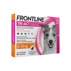 FRONTLINE TRI-ACT SOLUCION SPOT-ON PARA PERROS 5-10 kg (6 pipetas)