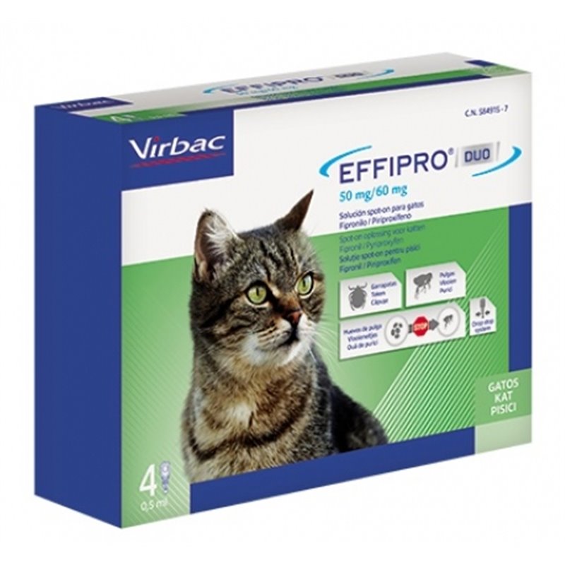 EFFIPRO DUO SPOT ON- GATOS 4pip EFFIPRO DUO SPOT ON- GATOS 4pip
