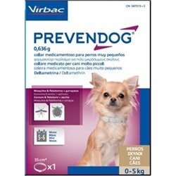 PREVENDOG 0,636 g COLLAR MEDICAMENTOSO PARA PERROS MUY PEQUEÑOS