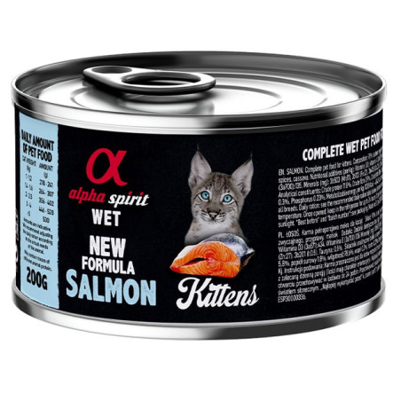 Alpha Spirit Lata Gatitos Salmón 200GR