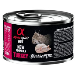 Alpha Spirit Lata Gato Esterilizado Pavo 200GR