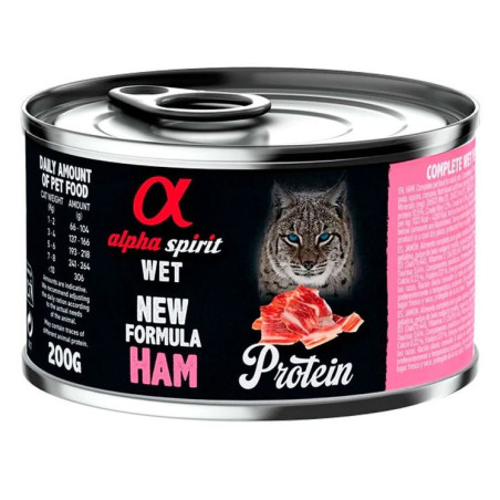Alpha Spirit Lata Gato Jamón 200GR