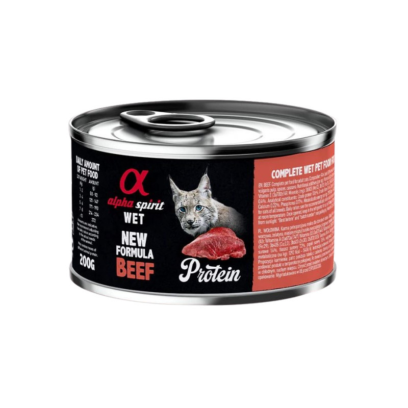 Alpha Spirit Lata Gato Ternera 200GR