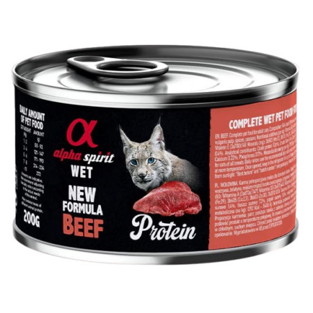 Alpha Spirit Lata Gato Ternera 200GR