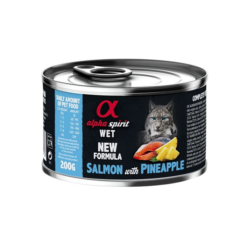 Alpha Spirit Lata Gato Salmón con Piña 200GR