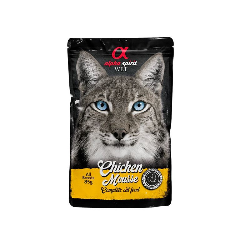 Alpha Spirit Pouch Gato Mousse de Pollo 85GR