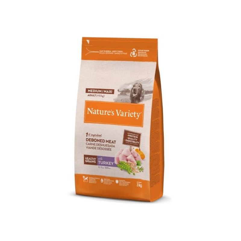 Nature´s Variety Perro HG Healthy Grain Medium Maxi Pavo