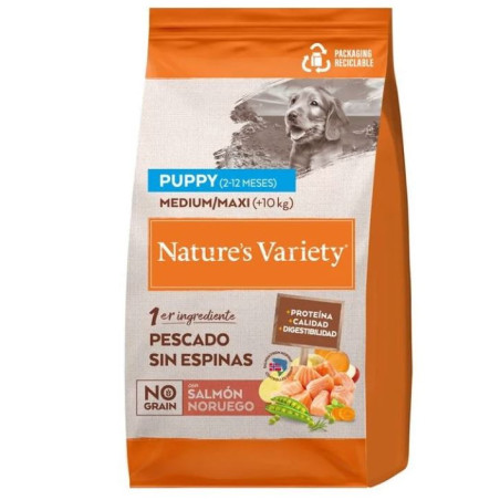 Nature´s Variety Perro NG No Grain Medium Maxi Puppy Salmón