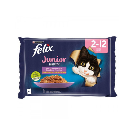 Felix Fantastic Junior 2-12 Meses Selecciones Favoritas en Gelatina 4x85gr
