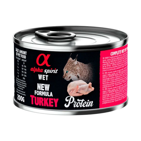 Alpha Spirit Lata Gato Pavo 200GR