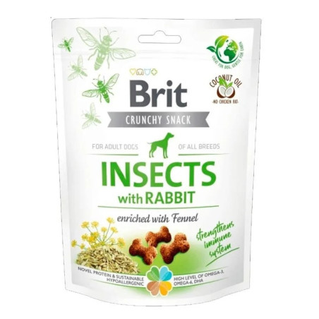 BRIT CARE DOG CRUNCHY-INS CONEJO 6x200gr