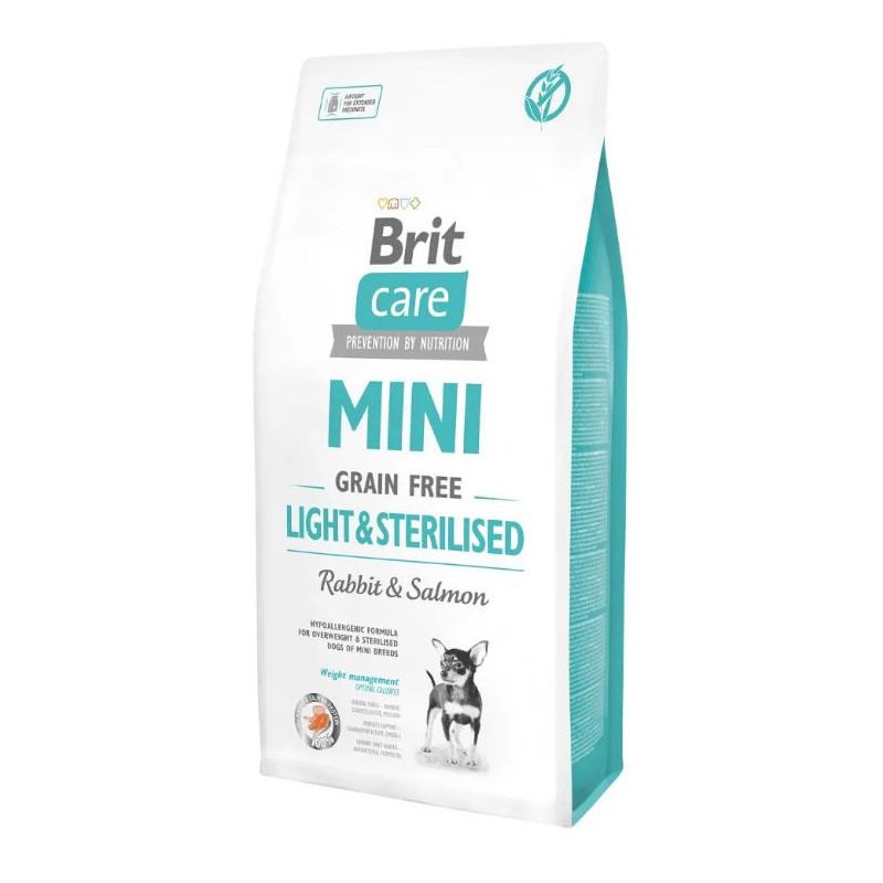 BRIT CARE DOG MINI GF- LIGHT STRILSD 2kg