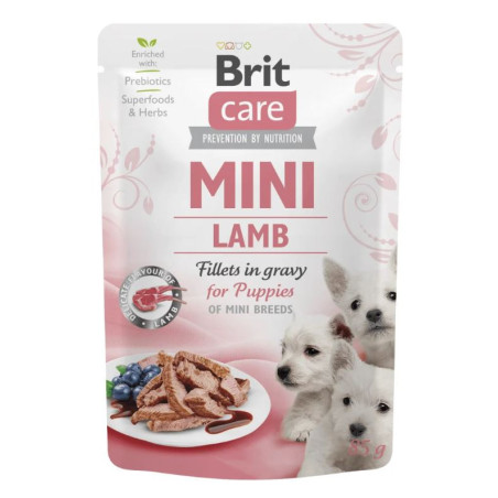 BRIT CARE DOG MINI PPY-CORDE POUCH24x85g