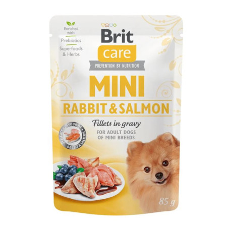 BRIT CARE DOG MINI CONE-SALM POUCH24x85g
