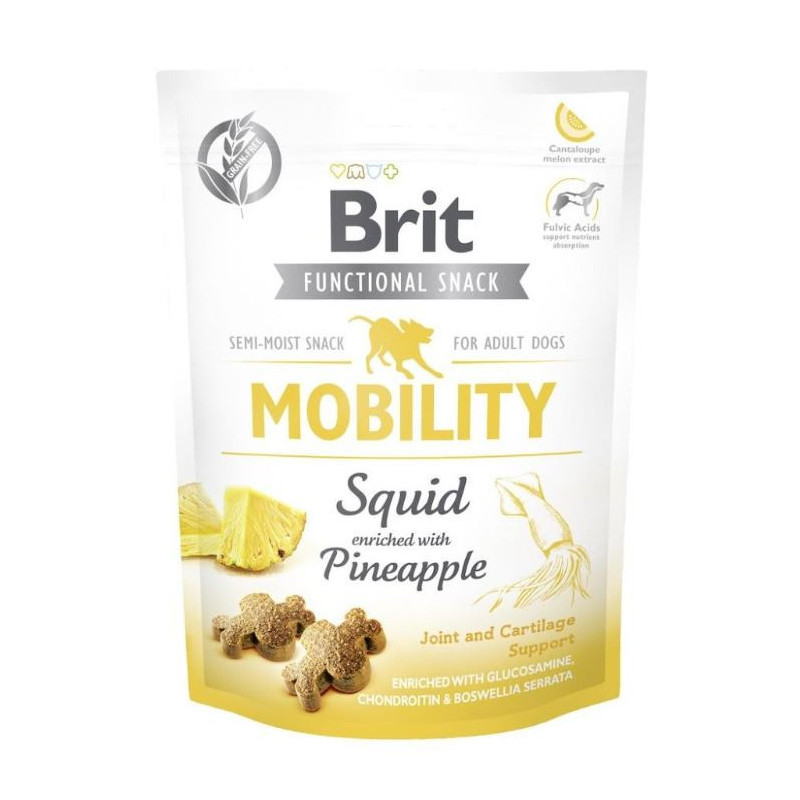 BRIT CARE DOG SNACK MOB- CALAMAR 10x150g