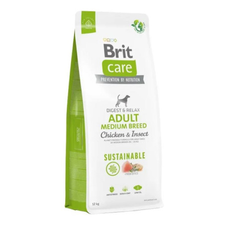 BRIT CARE DOG SUST ADULT R-MED POLLO12kg