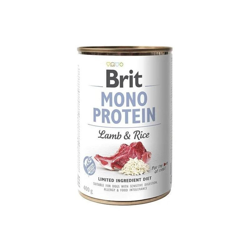 BRIT CARE MONO PROT-CORDERO ARROZ 6x400g