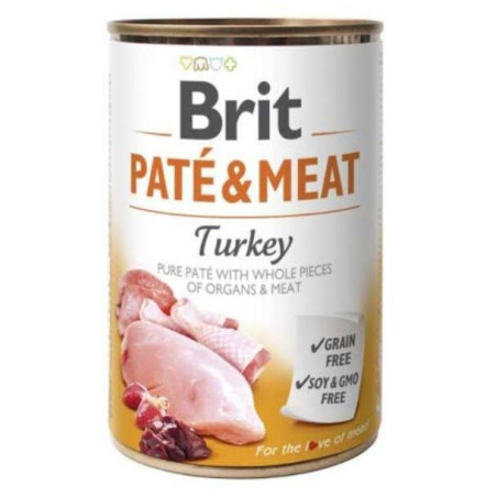 BRIT DOG PATE MEAT PAVO- 6x400g