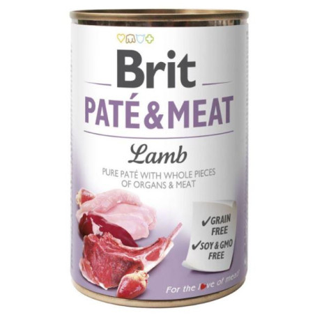 BRIT DOG PATE MEAT- CORDERO 6x400g