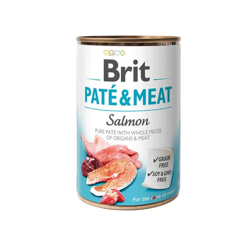 BRIT DOG PATE MEAT- SALMON 6x400g