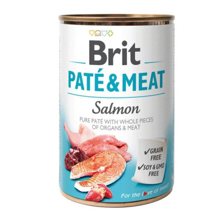 BRIT DOG PATE MEAT- SALMON 6x400g