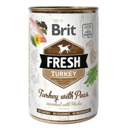 BRIT FRESH DOG PAVO- GUISANTES  6x400g
