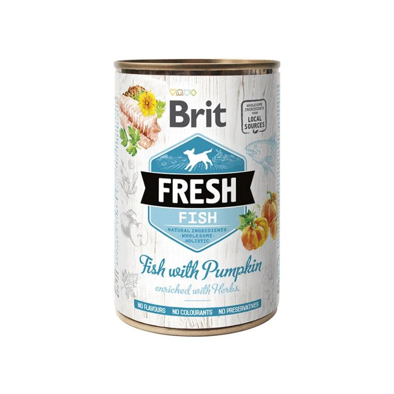 BRIT FRESH DOG PESCADO- CALABAZA  6x400g