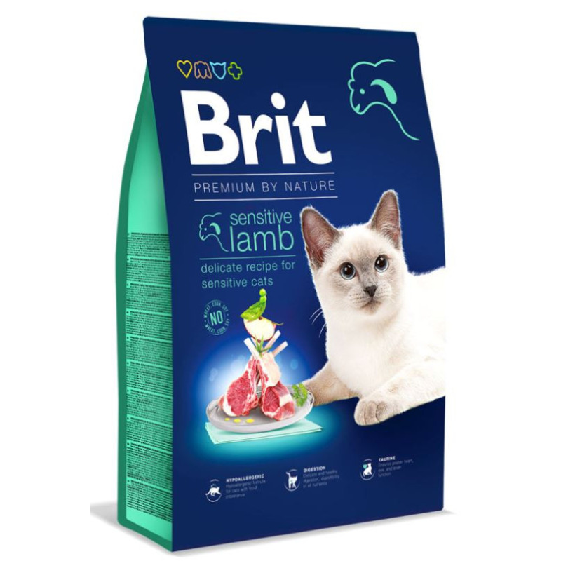 BRIT PREMIUM BN CAT- SENSITIVE LAMB 8kg