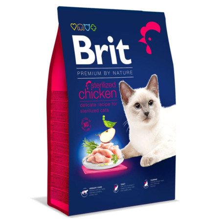BRIT PREMIUM BN CAT-STERILISED POLLO 8kg