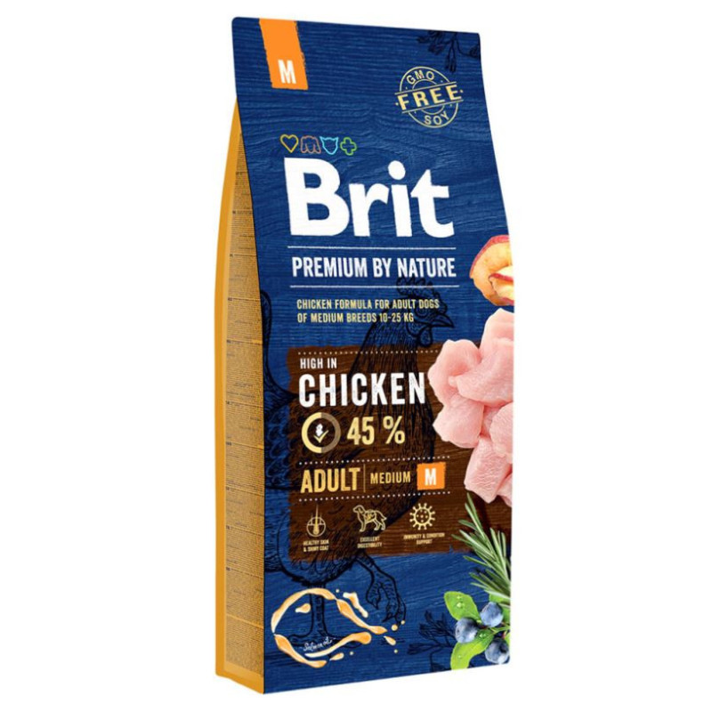 BRIT PREMIUM DOG NATURE- ADULT M 3kg