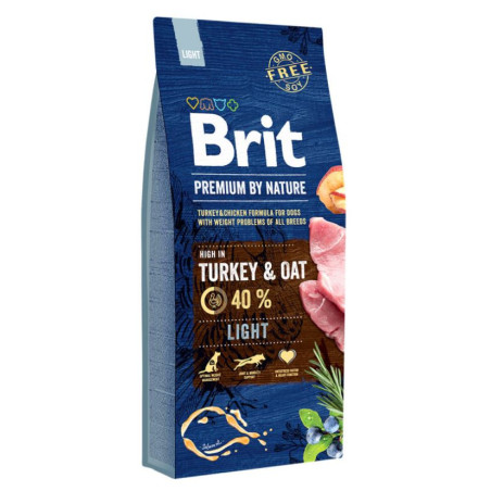 BRIT PREMIUM DOG NATURE- LIGHT 15kg