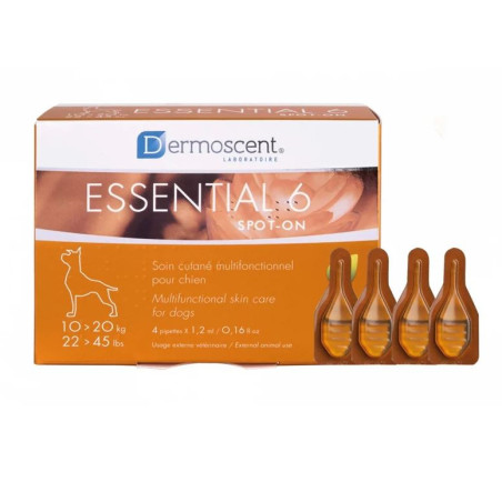 ESSENTIAL 6 SPOT-ON PERRO 10-20kg 4pip