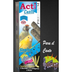 2 Barritas Acti Canto de 55 gr cada una Canarios y Jilgueros