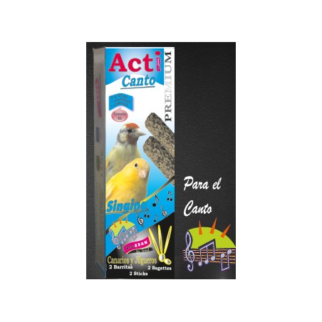 2 Barritas Acti Canto de 55 gr cada una Canarios y Jilgueros