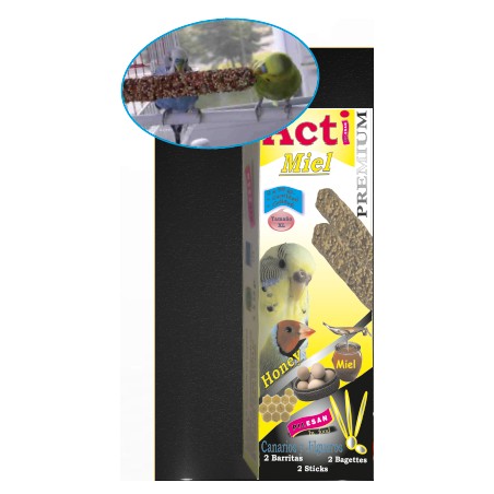 2 Barritas Acti Miel de 55 gr cada una Periquito y Exótico