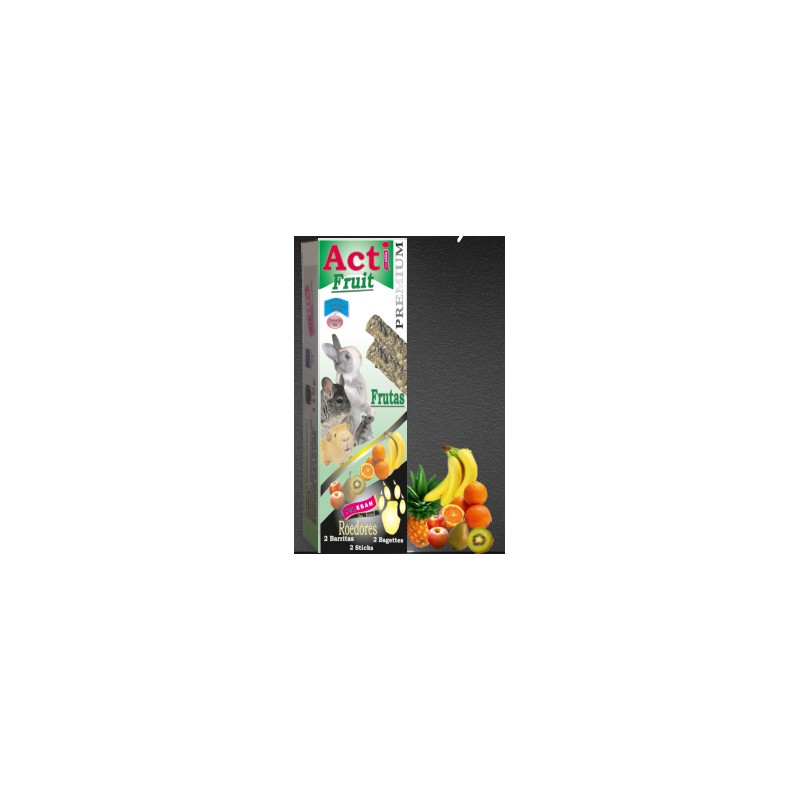 2 Barritas Acti Fruit de 55 gr cada una Roedores
