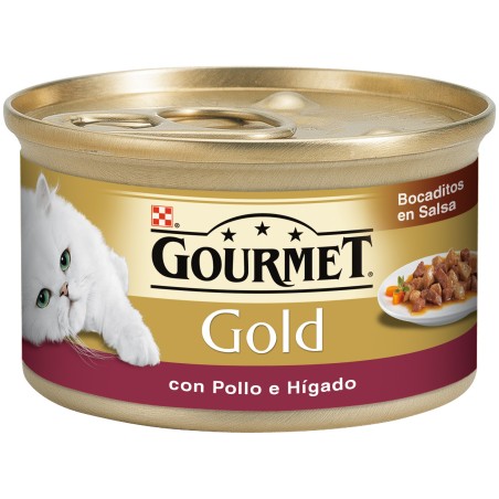 GOURMET GOLD Bocaditos en Salsa con Pollo e Hígado
