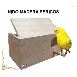 Nido Madera Pericos