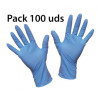 DISPONIBLE AHORA CAJA 100 GUANTES VINILO AZUL SIN POLVO