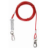 Cable plastificado con muelle, 5 m, Rojo