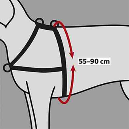 Arnés Guía Soft, ML, 5590 cm/25 mm, Negro